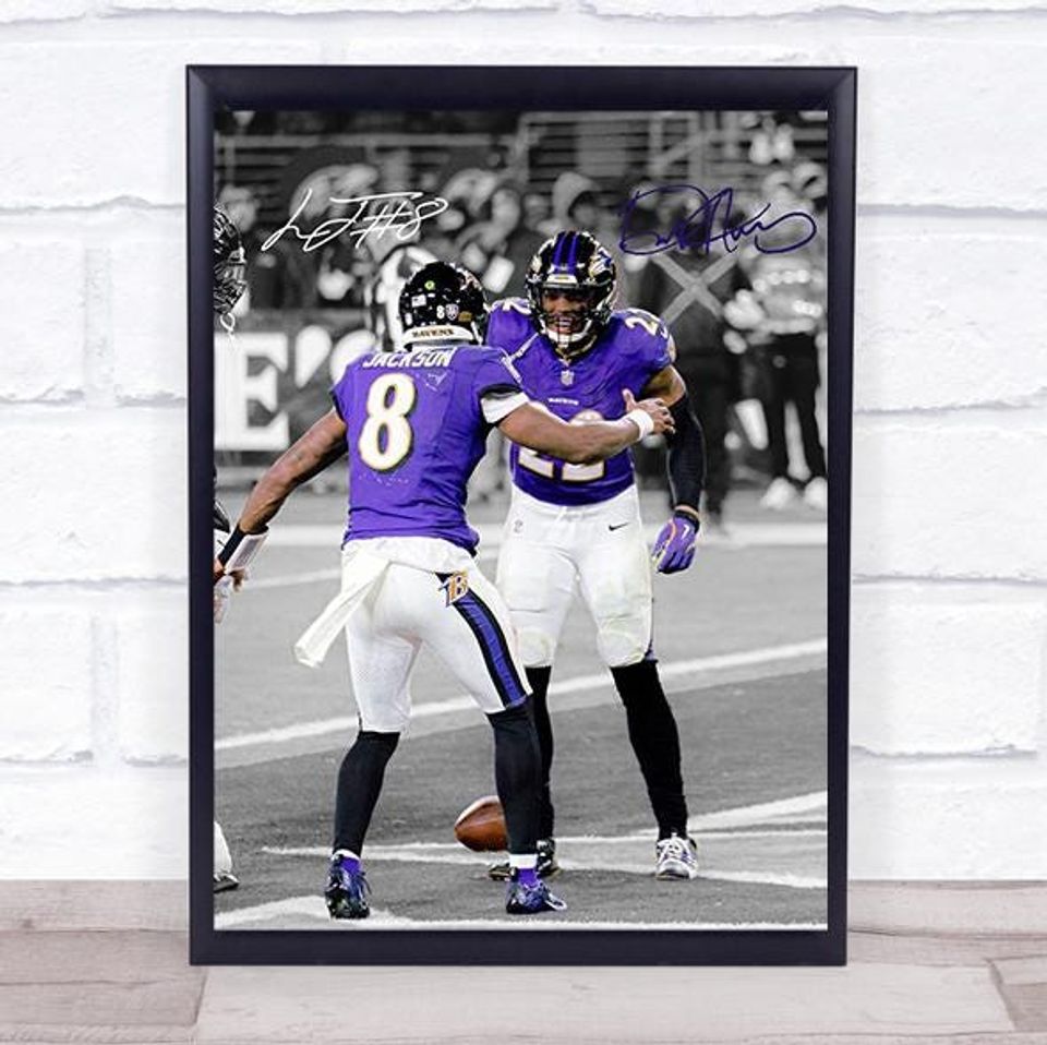 Lamar Jackson & Derrick Henry Poster: Baltimore Ravens