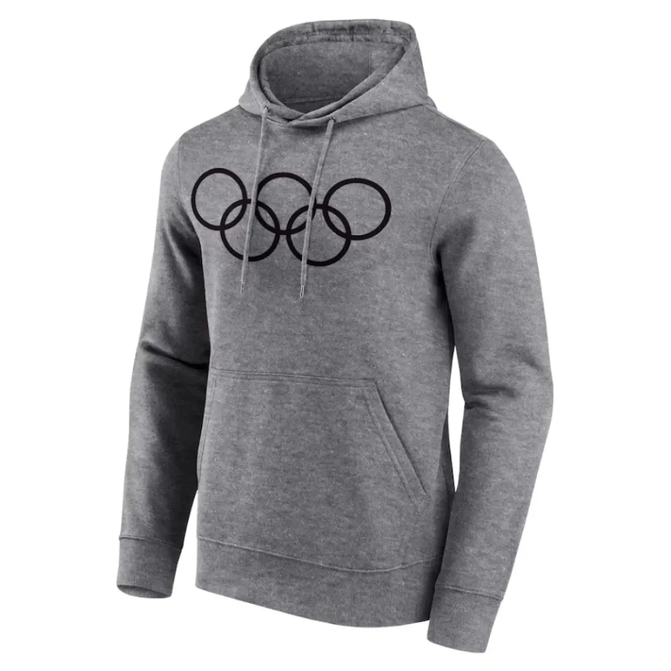Olympics Collection Men's Grey Logo Graphic Hoodie