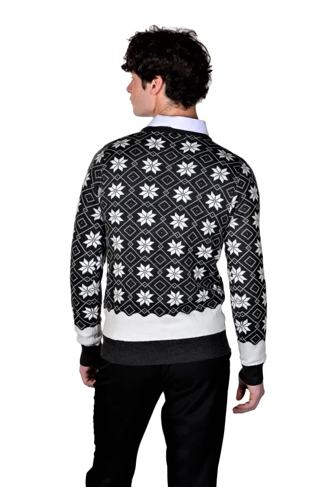 RWB Happy Santa Pullover Ugly Christmas Sweater Slim Fit