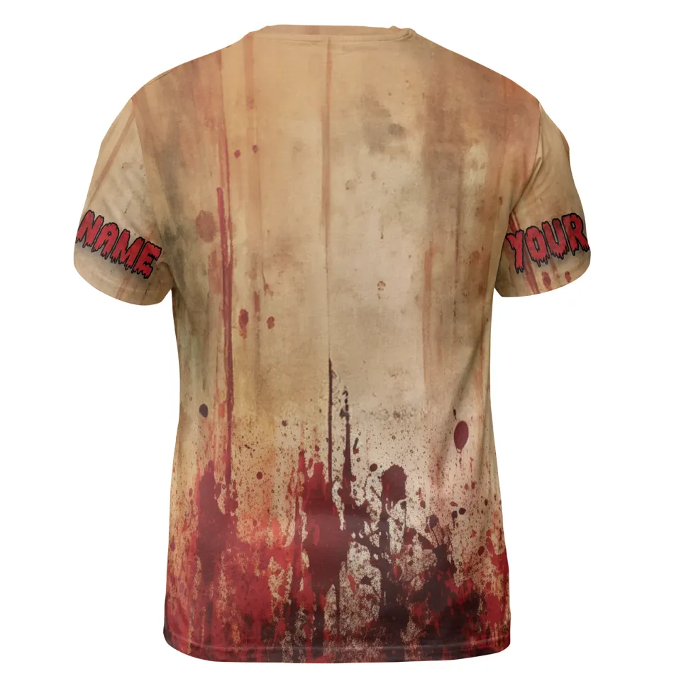 Personalized Bloody Problem Solved Halloween T-Shirt 3D Unisex