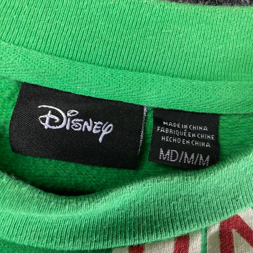 Disney Mickey Mouse Christmas Sweater Ugly All Over Print Green M FAST