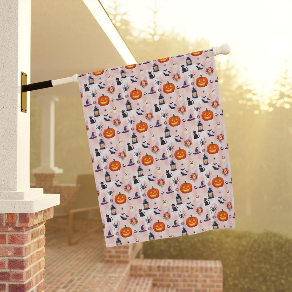 Halloween Garden Flag, Fall Home Decor Autumn Themed Banner