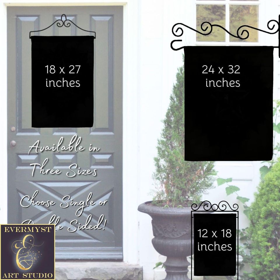 Crow Halloween Flag, Mabon Samhain Fall Garden Flag, Cottagecore Crow Boho