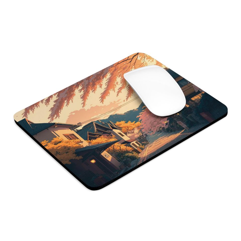 Lo-Fi Anime Mousepad with Sakura Cherry Blossoms