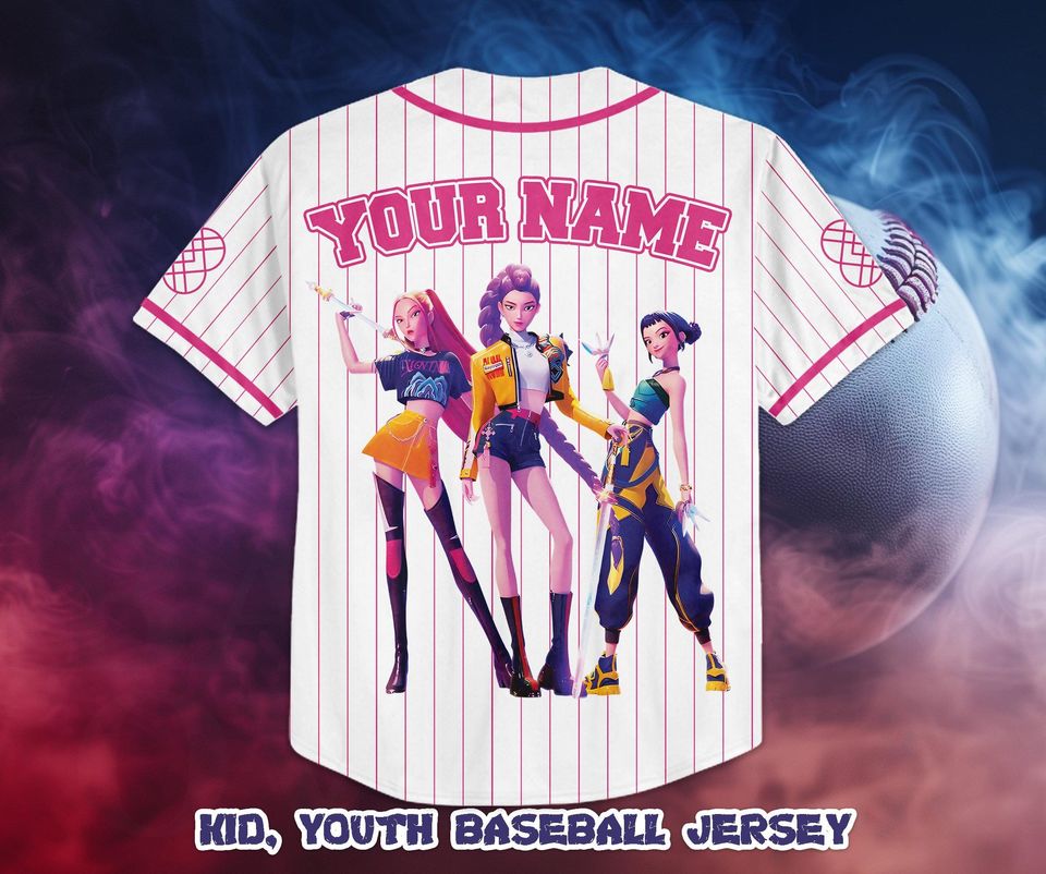 CUSTOM Huntrix Birthday Girl Baseball Jersey, Huntrix Gift for Fans