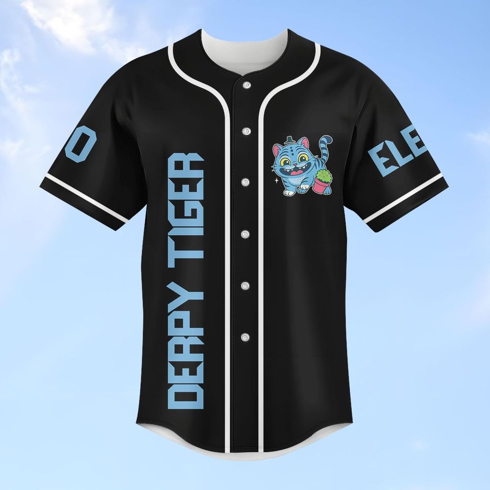 Derpy Tiger Demon Hunter Baseball Jersey, K-pop Band Huntrix Shirt