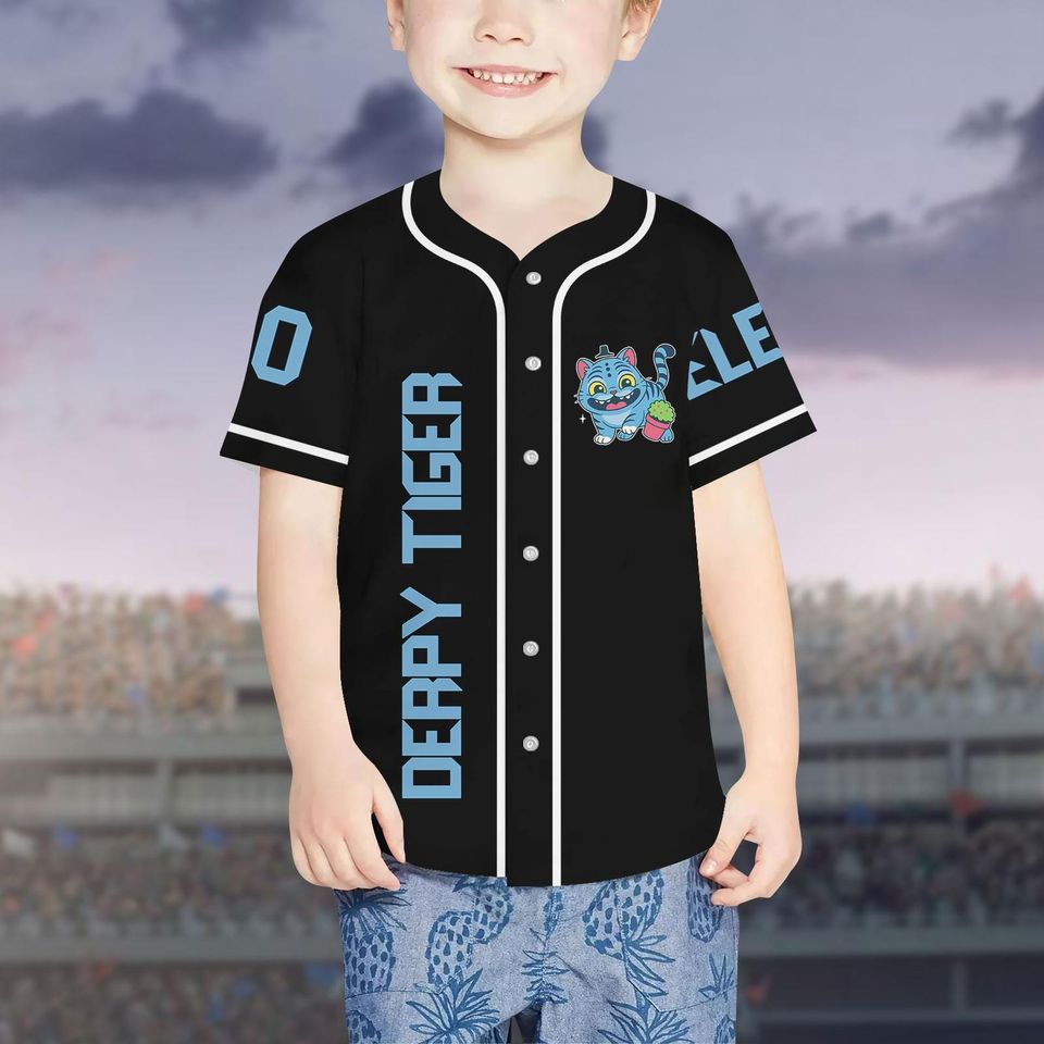 Derpy Tiger Demon Hunter Baseball Jersey, K-pop Band Huntrix Shirt