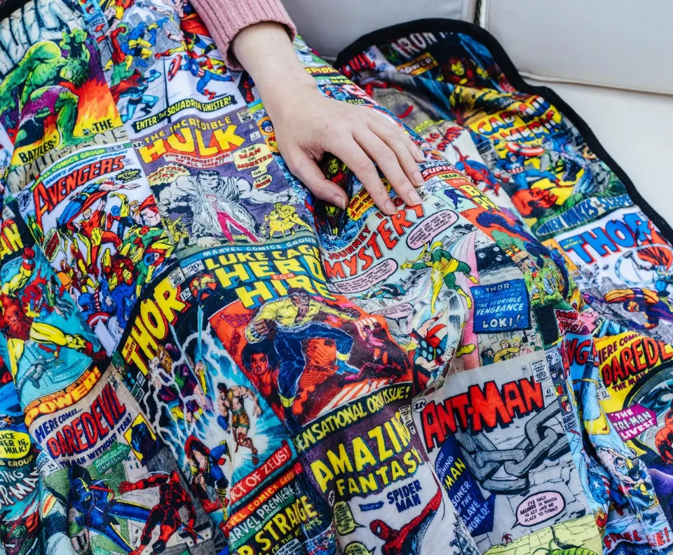 Marvel Comics Covers Fleece Throw Blanket | 45 x 60 Inches