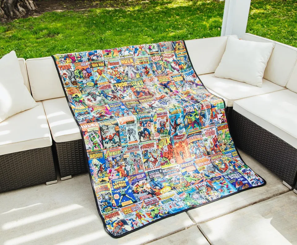 Marvel Comics Covers Fleece Throw Blanket | 45 x 60 Inches