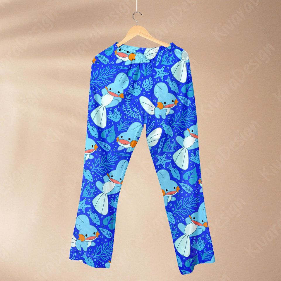 Mudkip Pajama Set Anime Inspired Sleepwear Cosplay  Kawaii Loungewear Gift for Anime Fans