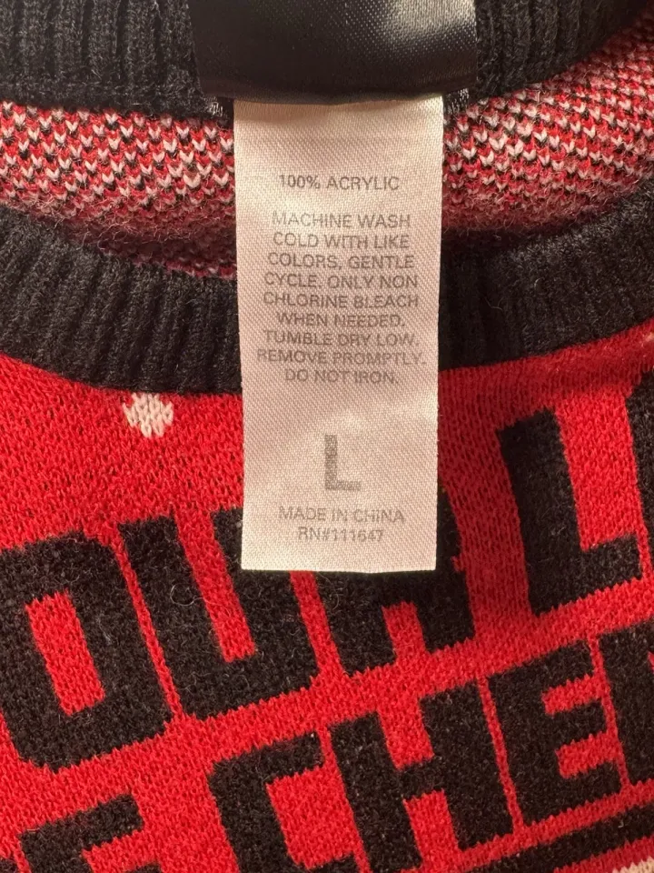 STAR WARS Ugly Christmas Pullover Sweater Darth Vader Adult L Black/Red/Gray