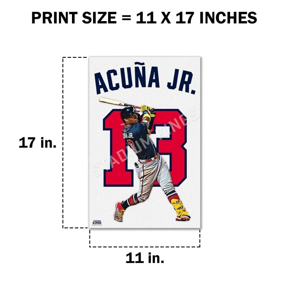 Ronald Acuna Jr. Atlanta Braves Home Jersey Wall Art