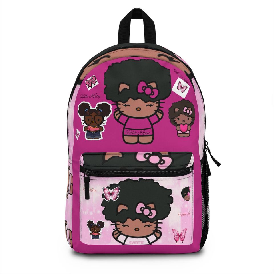 Afro Kitty Backpack, Back to School Bag