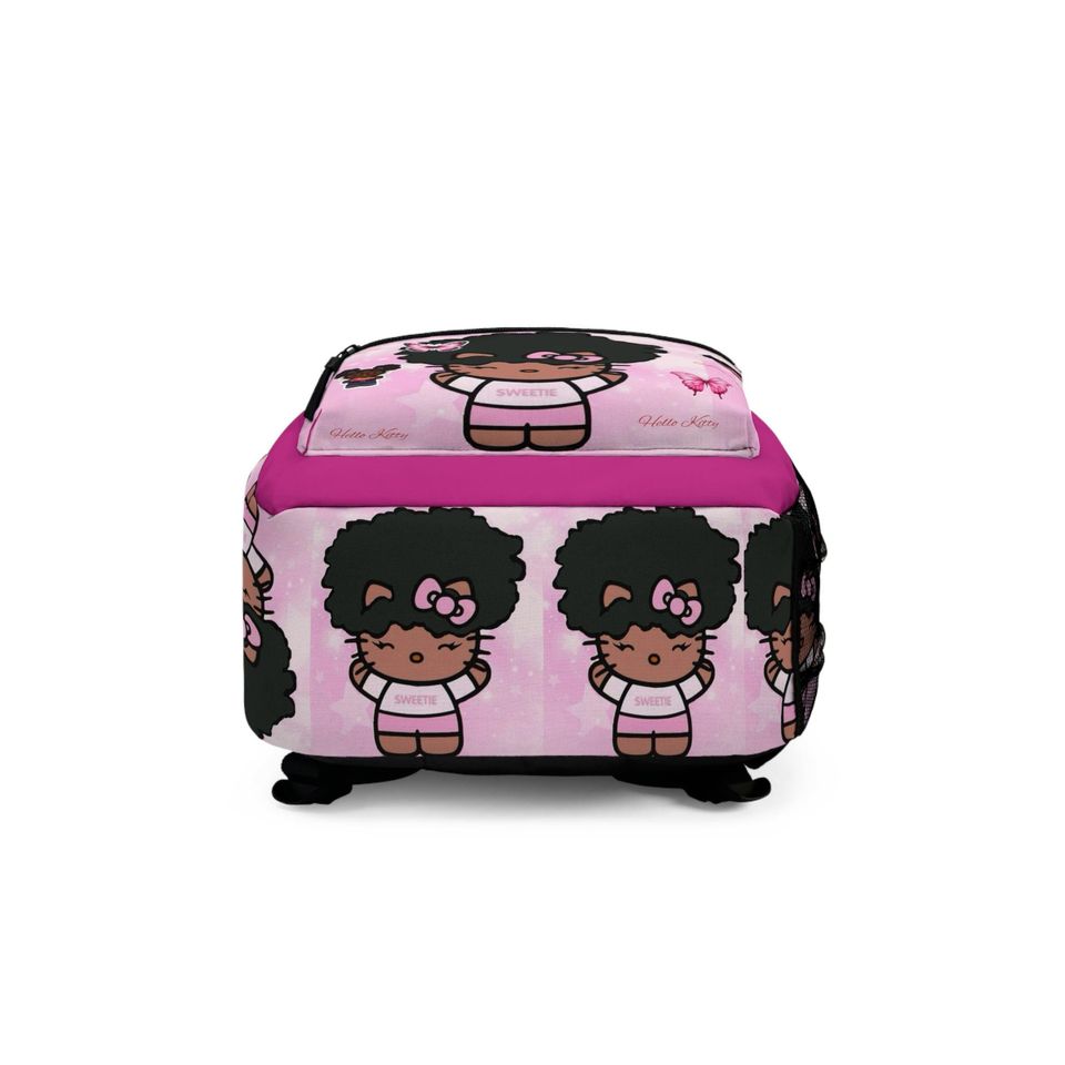 Afro Kitty Backpack, Back to School Bag