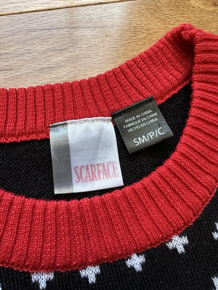 Scarface Ugly Christmas Sweater Size Small