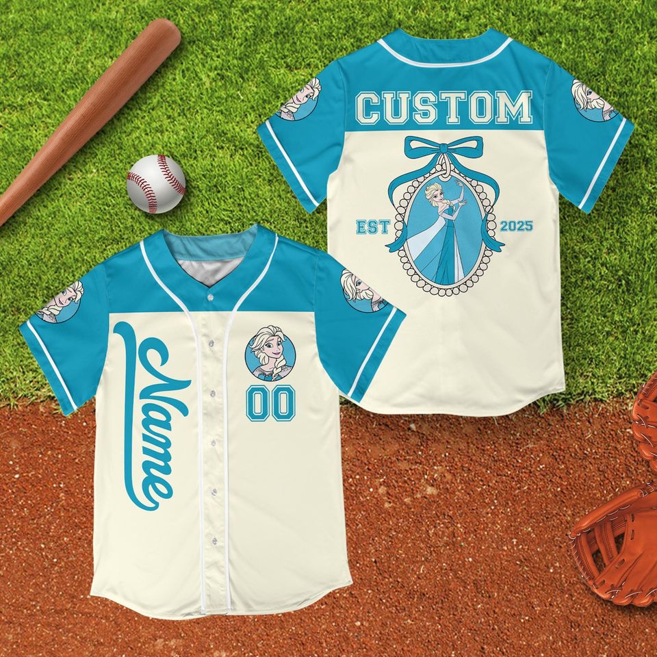 Custom Coquette Bow Disney Princess Baseball Jersey Collection