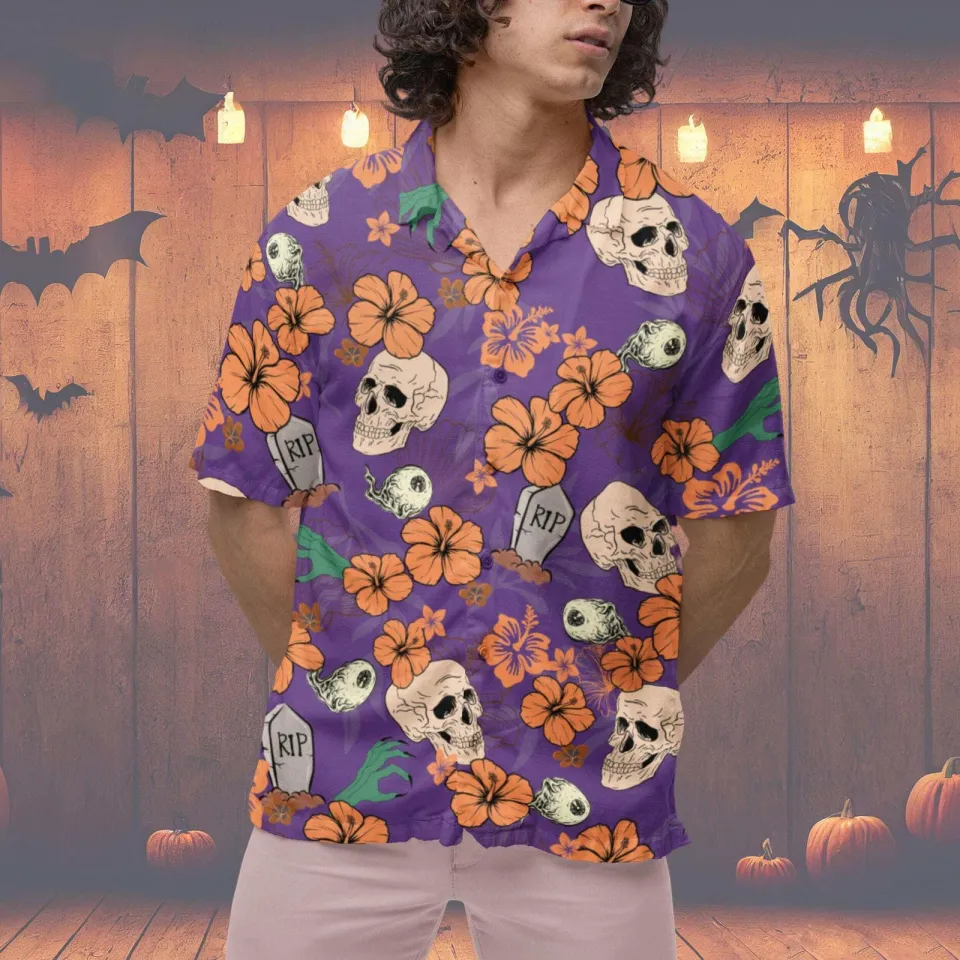 Halloween Hawaiian Skeleton