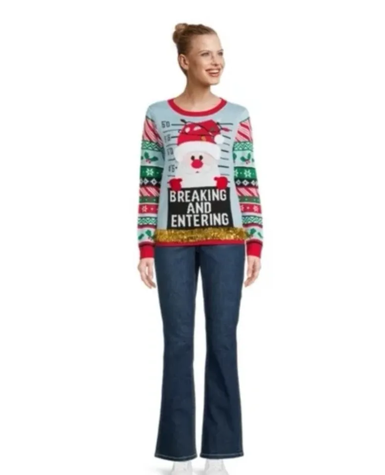 Ugly Christmas Sweater Festive 3D Santa