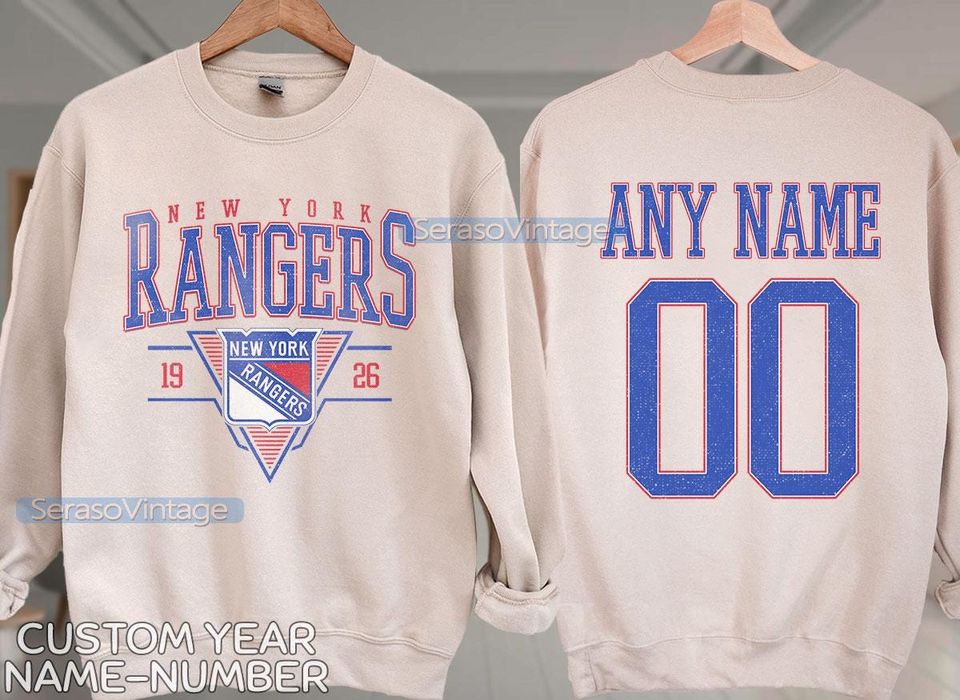 Personalized New York Rangers Sweatshirt, New York Rangers shirt, New York Hockey shirt, Custom Hockey Shirt, Hockey Number Shirt