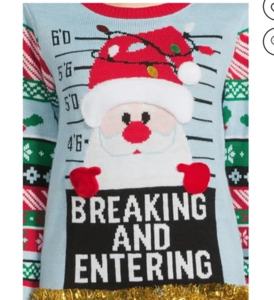 Ugly Christmas Sweater Festive 3D Santa