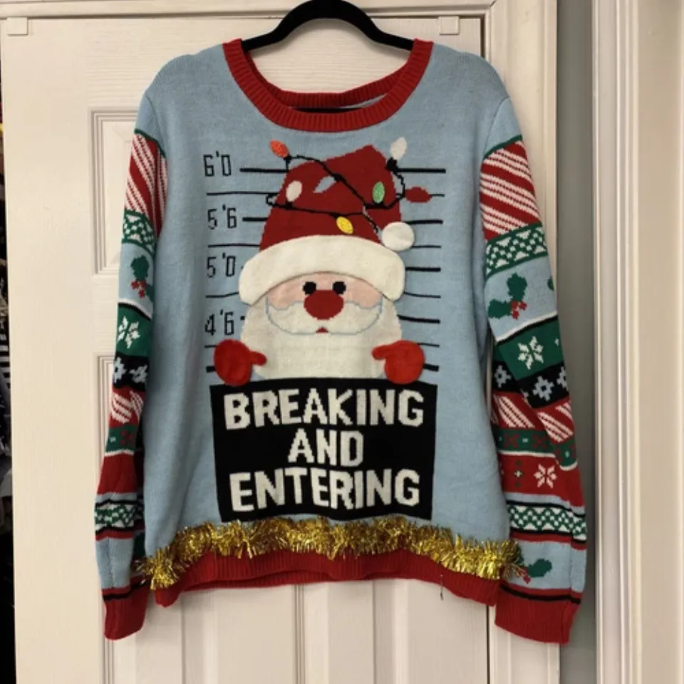 Ugly Christmas Sweater Festive 3D Santa