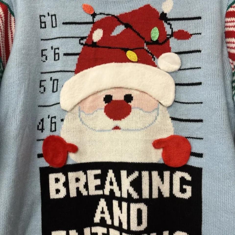 Ugly Christmas Sweater Festive 3D Santa