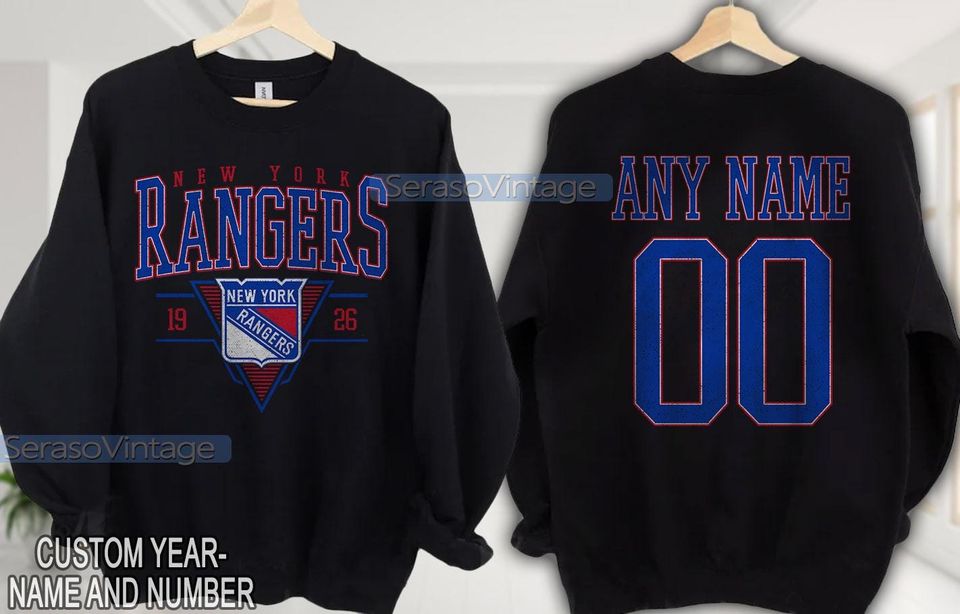 Personalized New York Rangers Sweatshirt, New York Rangers shirt, New York Hockey shirt, Custom Hockey Shirt, Hockey Number Shirt
