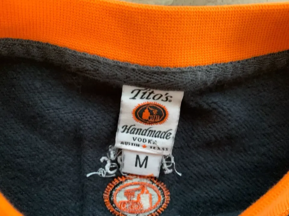 Titos Vodka Sweater Medium Ugly Christmas Sweatshirt Embroidered Logo Fair Isle