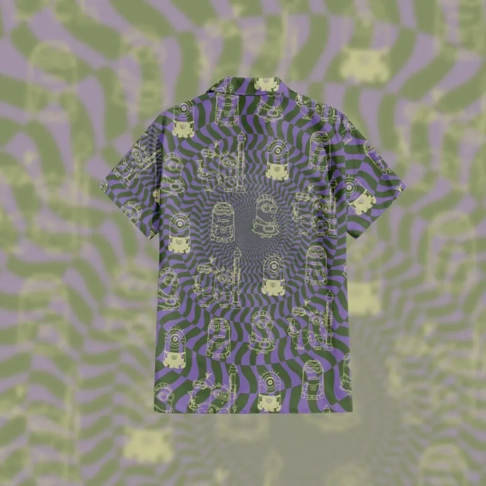 Psychedelic Minion Kevin, Stuart, Bob Hawaiian Shirt