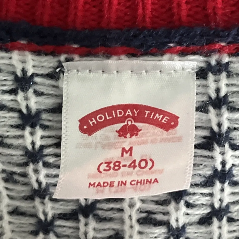 Holiday Time Reindeer Cow Ugly Christmas Sweater Womens M 38-40