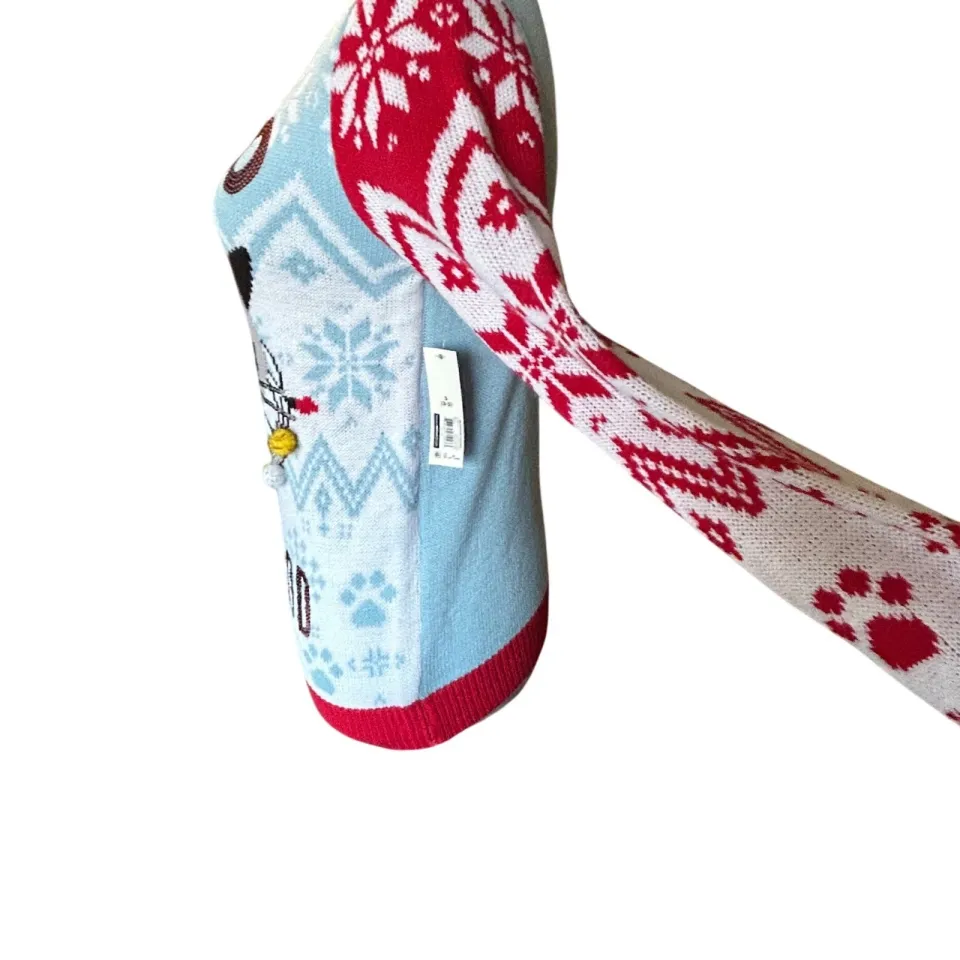 Grumpy Cat Ugly Christmas Sweater Juniors S Small Holiday Up to Snow Good