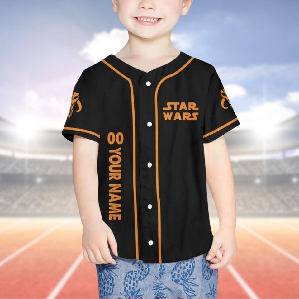 Custom Boba Jersey Shirt, Star Wars Movie Baseball Jersey