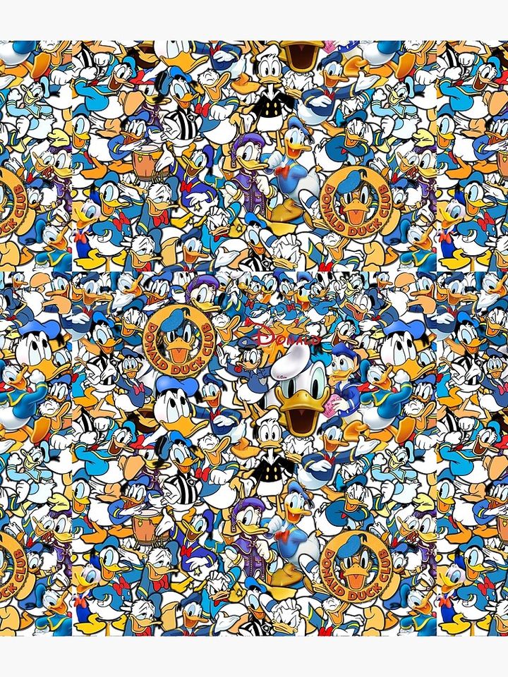 Donald Duck Kids Classic Funny Cartoon Ultimate Super Fine HD Collage Backpack