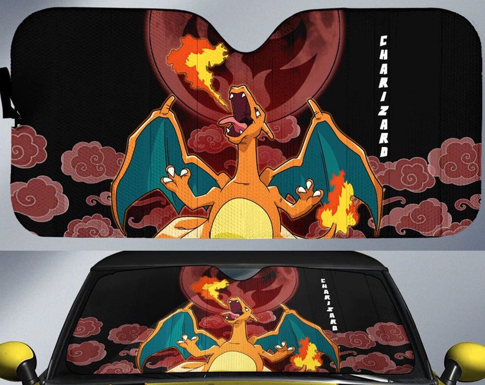 Charizard Car Sunshade, Charizard Car Sunshade, Anime Car Sunshade