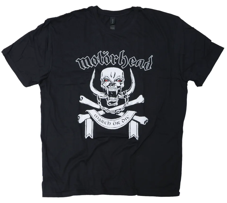 Motorhead Official March Or Die Lyrics T-Shirt