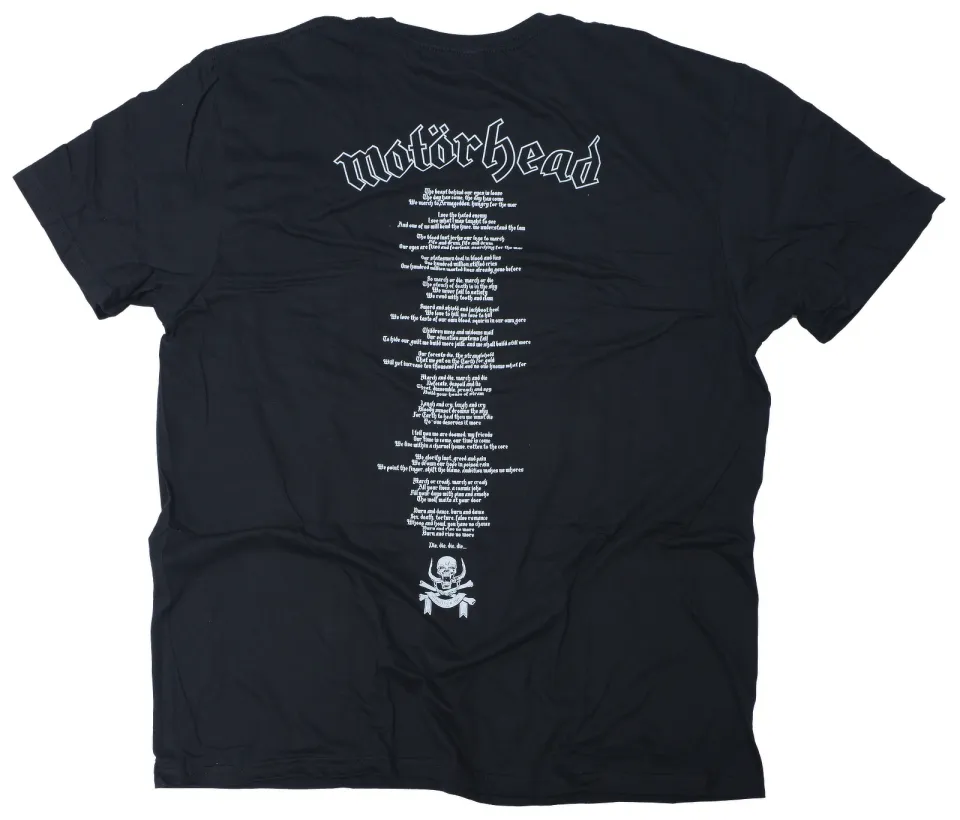 Motorhead Official March Or Die Lyrics T-Shirt