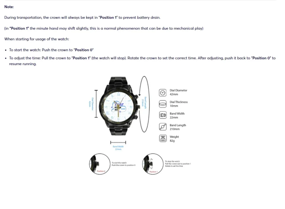 Jaws Black Stainless Steel Watch For Fans