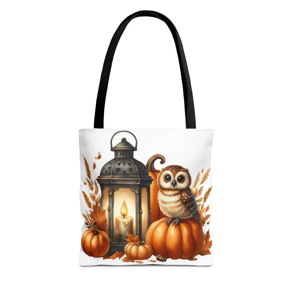 Gothic Owl Tote Bag - Witchy Halloween Bird Accessory