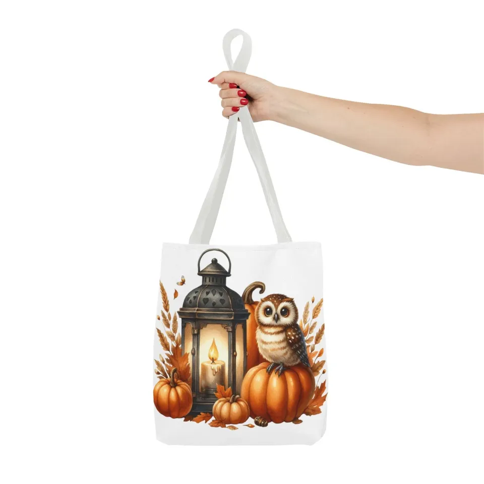 Gothic Owl Tote Bag - Witchy Halloween Bird Accessory