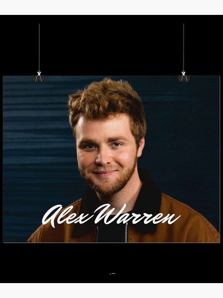 Alex Warren Minimalist Portrait Design Poster