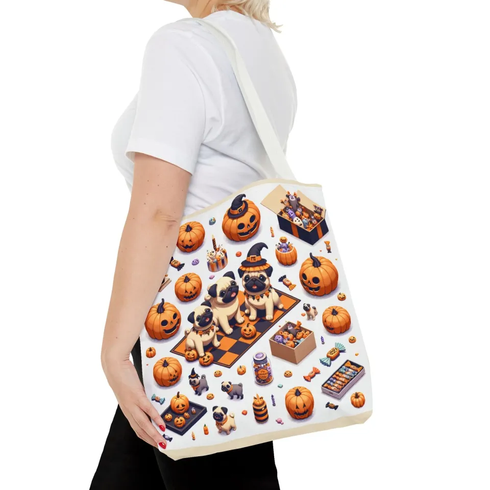 Halloween and Pugs Tote Bag
