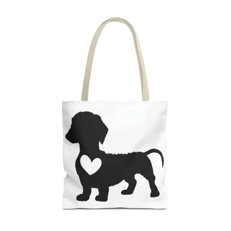 Dachshund Dog with a Heart Tote Bag (AOP)