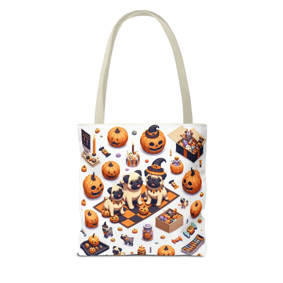 Halloween and Pugs Tote Bag