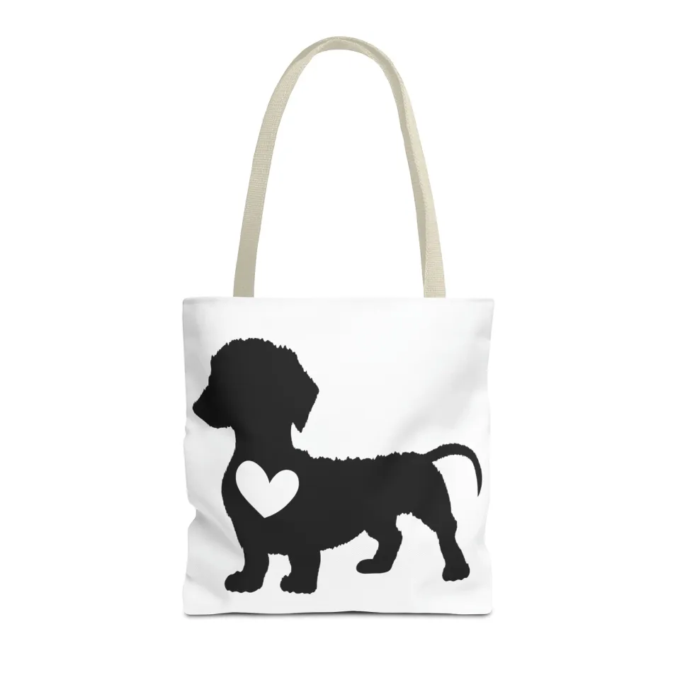 Dachshund Dog with a Heart Tote Bag (AOP)