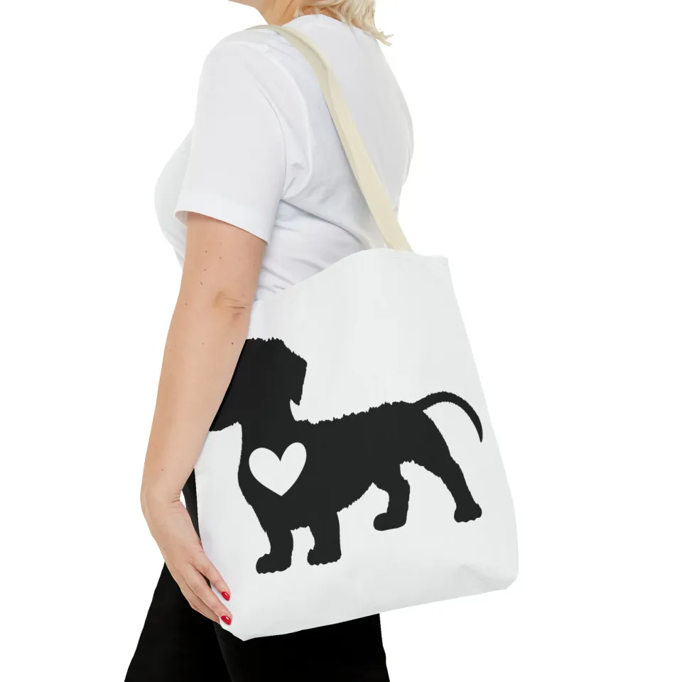 Dachshund Dog with a Heart Tote Bag (AOP)