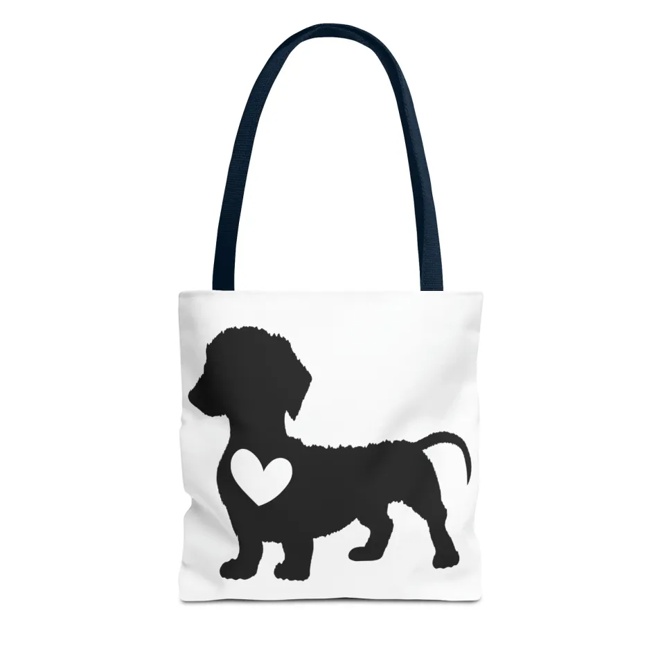 Dachshund Dog with a Heart Tote Bag (AOP)