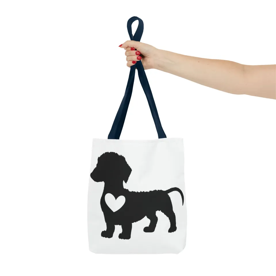 Dachshund Dog with a Heart Tote Bag (AOP)