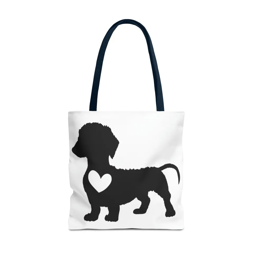 Dachshund Dog with a Heart Tote Bag (AOP)
