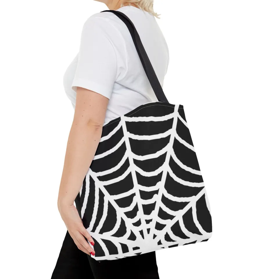 Halloween Spiderweb Tote Bag