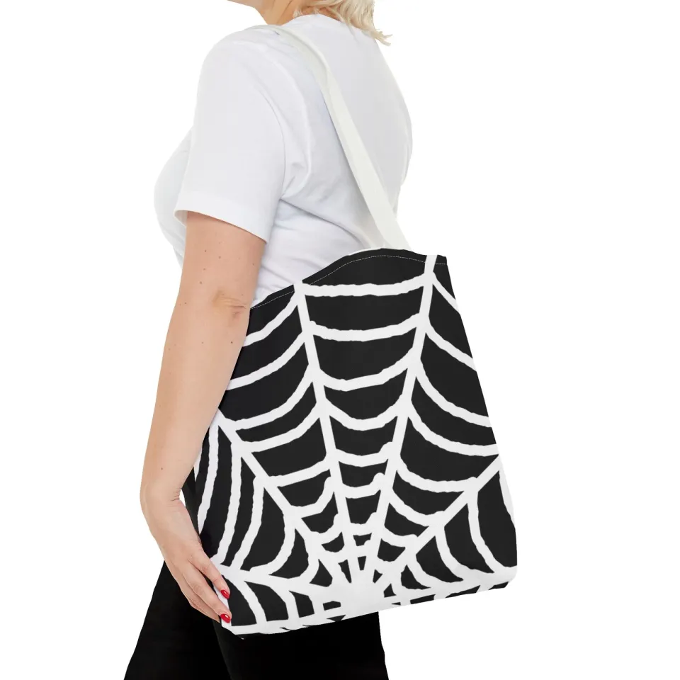 Halloween Spiderweb Tote Bag